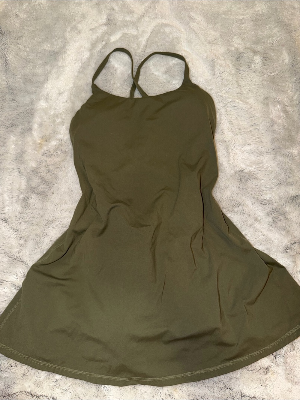 HALARA Olive Green Strappy Mini Dress